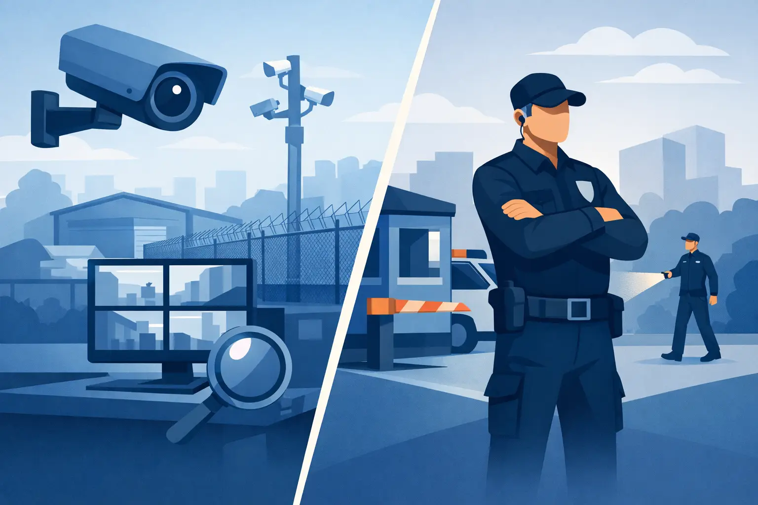 CCTV Versus Manned Guarding for UK Sites